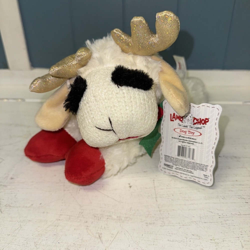 Dreamworks LambChop Dog Toy, Legend Lamb Chop 8" Soft Plush With Squeaker NWT